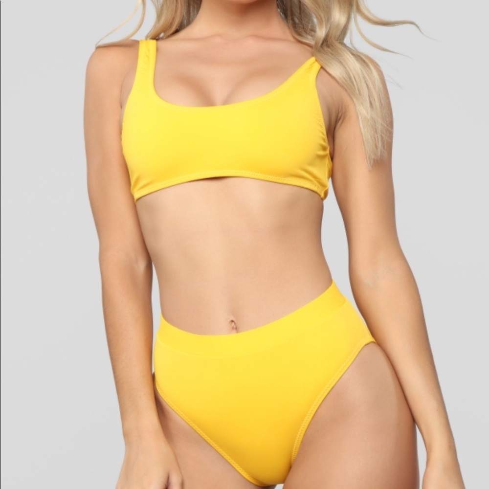 Yellow bikini (top and bottom)